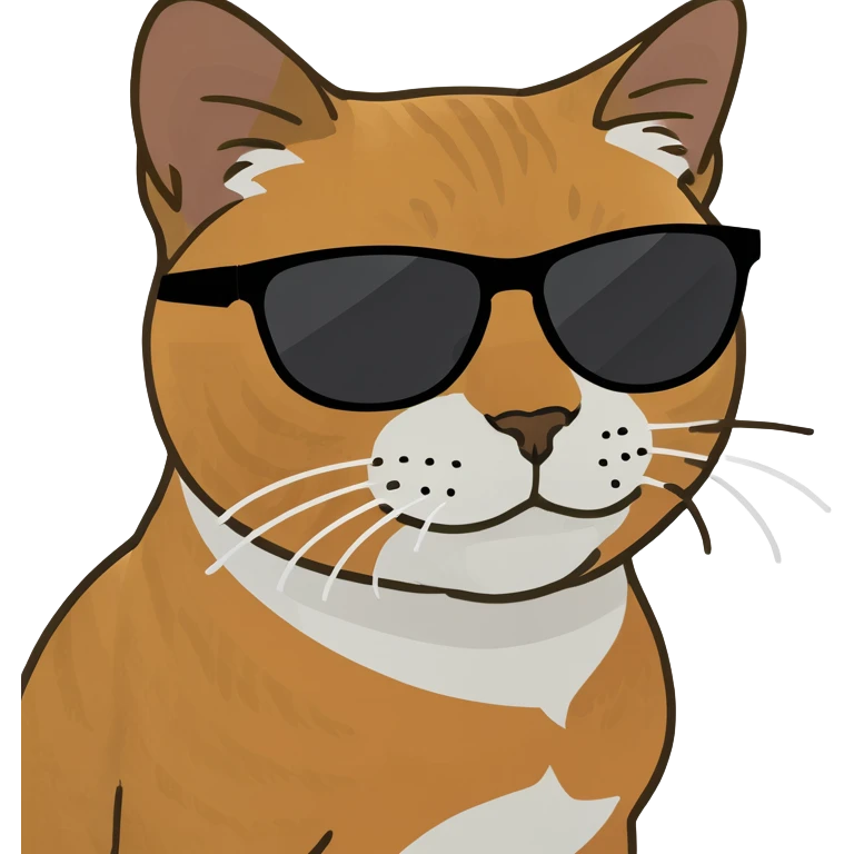 Cat with sunglasses emoji