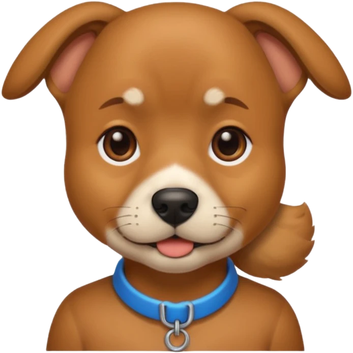 a human with dog face emoji