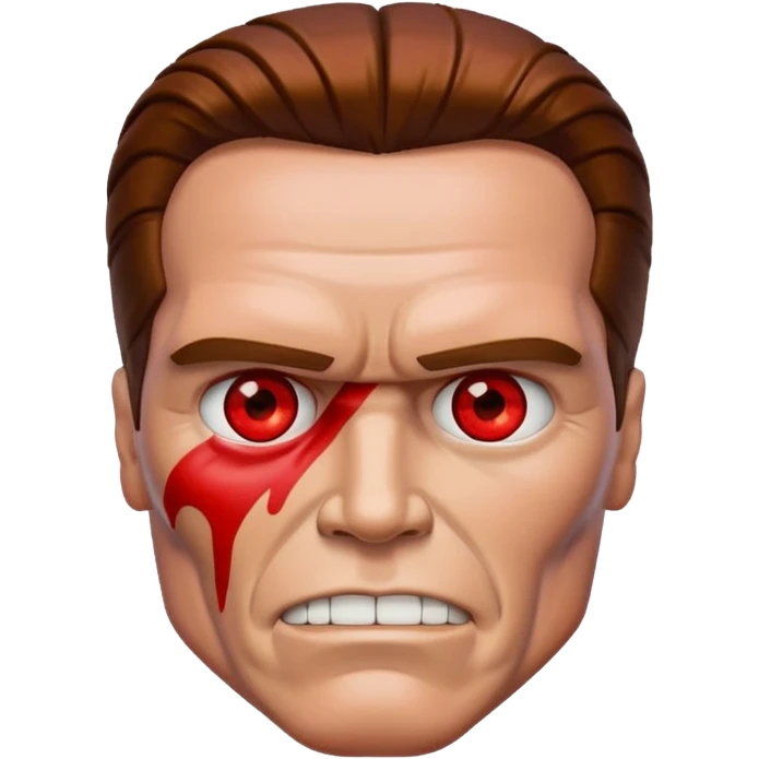 Red eyed Terminator Arnold Schwarzenegger emoji