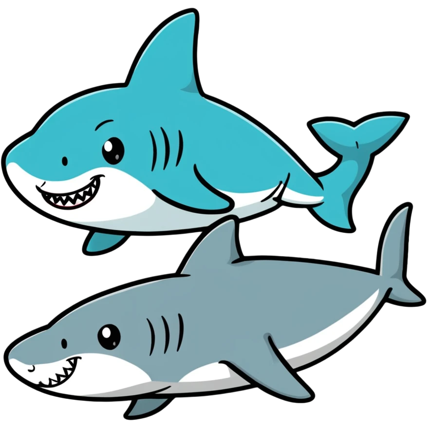 shark duo emoji