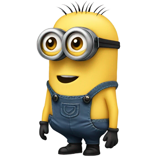 Extremely cute little minion with big pleading eyes emoji