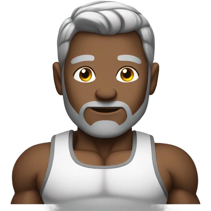Body builder with gray hair  emoji
