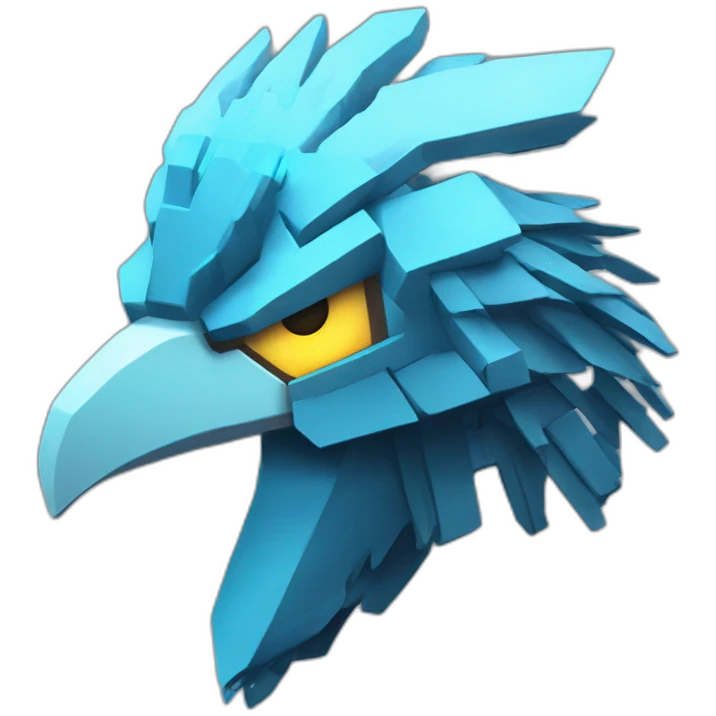 Minecraft Articuno Cyberpunk Head emoji