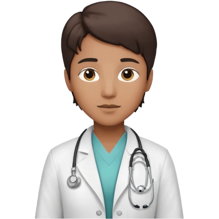 androgynous medium tone skin physician emoji