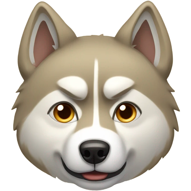 Husky, golden beige angry  emoji