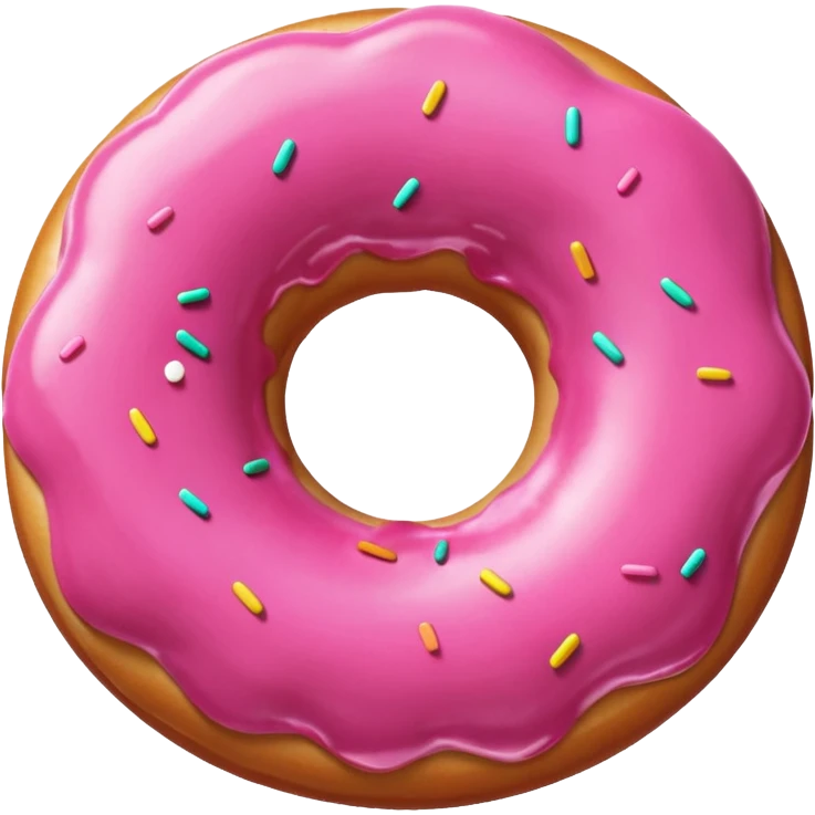 donut rosa liso sem granulado emoji