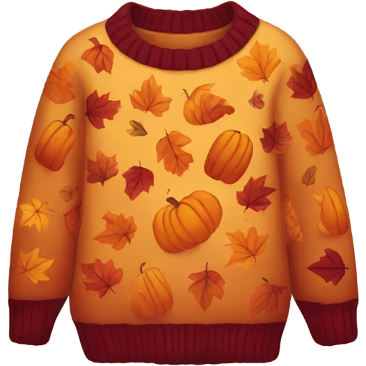Cute fall sweater emoji