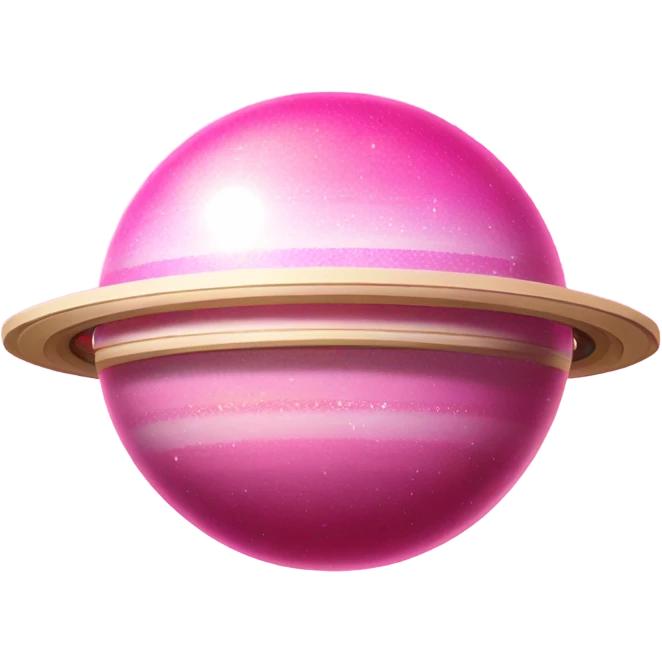 Pink crystallized Saturn  emoji