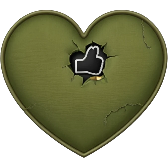 Army fatigue heart emoji
