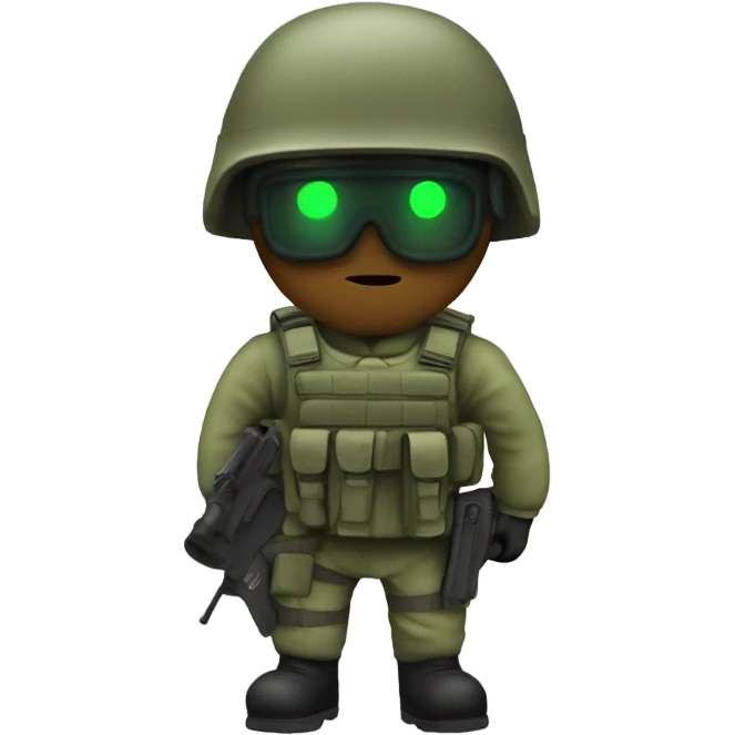 Night vision on soldier emoji