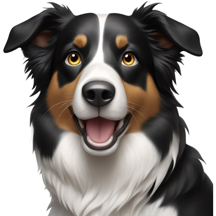 dog border collie emoji