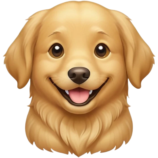 Golden retriever saying happy Friday emoji