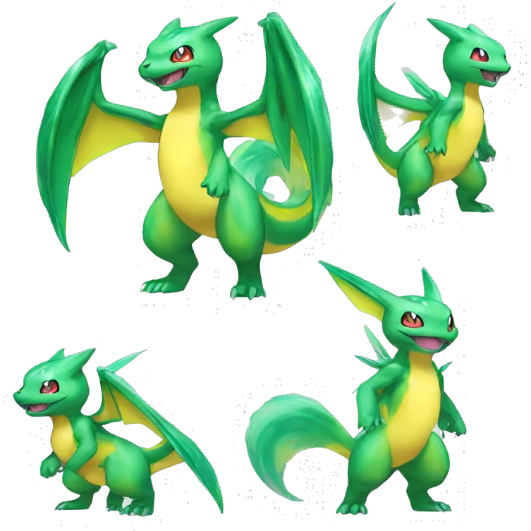 Batch of Shiny Colorful Sparkle-Fakémon-Pokémon-Adoptables Full Body emoji