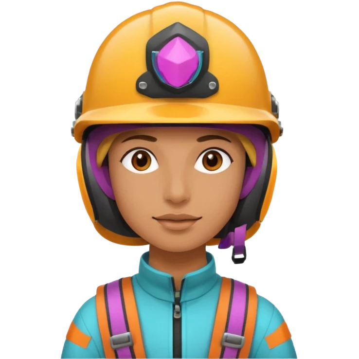 Colorful Helmeted Traveler emoji
