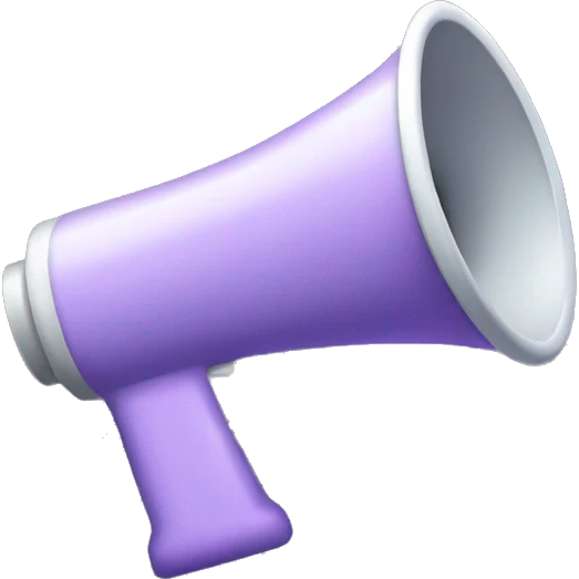 Pale purple megaphone emoji
