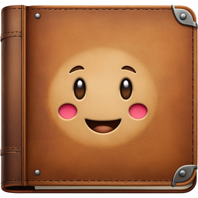 Open brown photo album emoji
