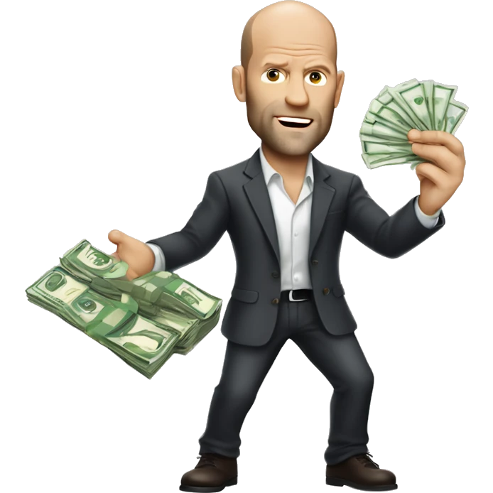 Jason statham with Money in his Hand emoji