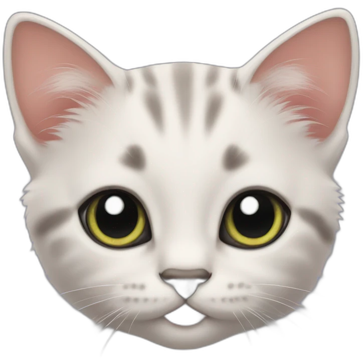 Cute kitten with bug eyes emoji