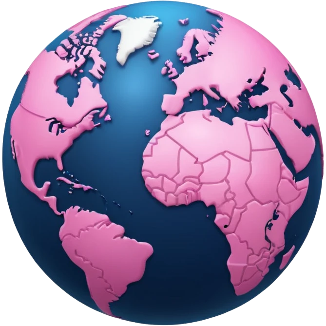 mix light pink dark pink and white girly globe with WWW in big letters under it.
It looks like an internet bar icon. emoji