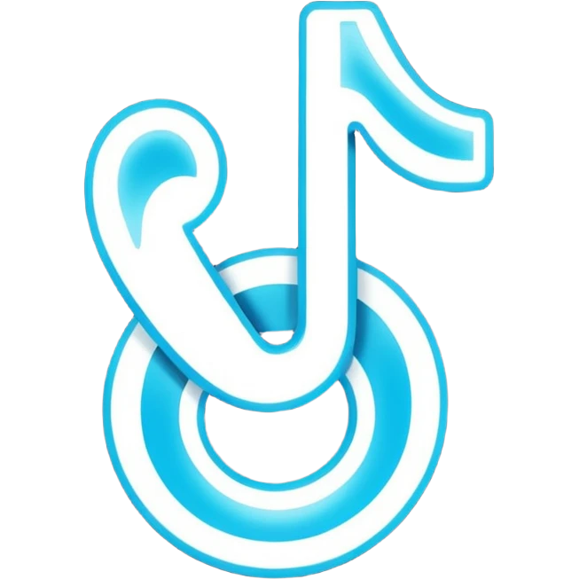 glowy tiktok logo with clear background emoji