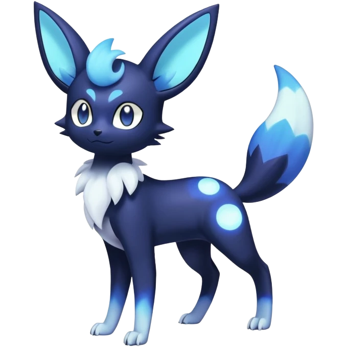 Nebulae Noibat-Meowstic-Umbreon-Fakémon-hybrid-creature (full body)  emoji