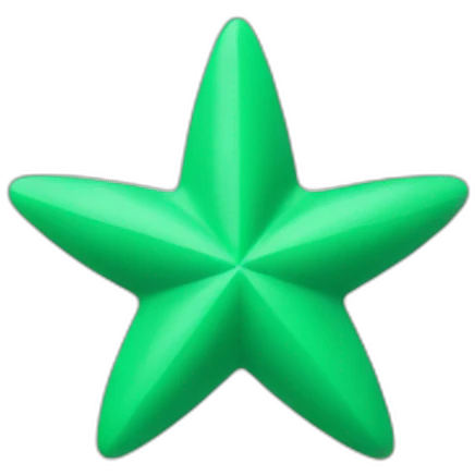 Four stripe star green emoji