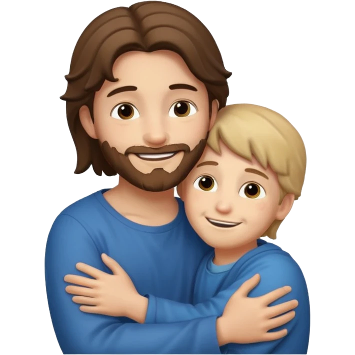 Niño abrazando a Jesús original emoji