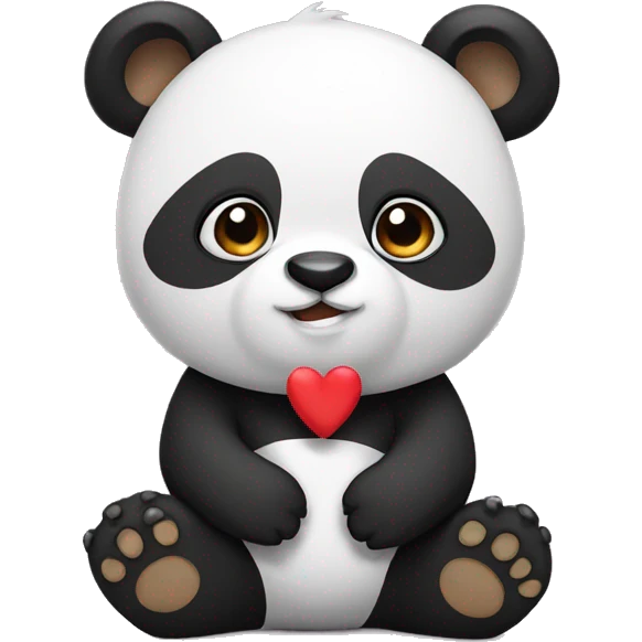 Panda with love   emoji