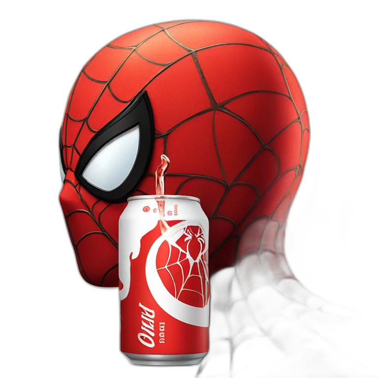 Spider man drink coca emoji