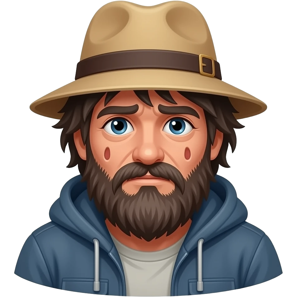 homeless's holey hat emoji