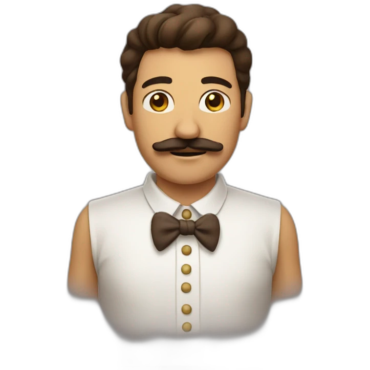 Homme brun avec moustache  emoji