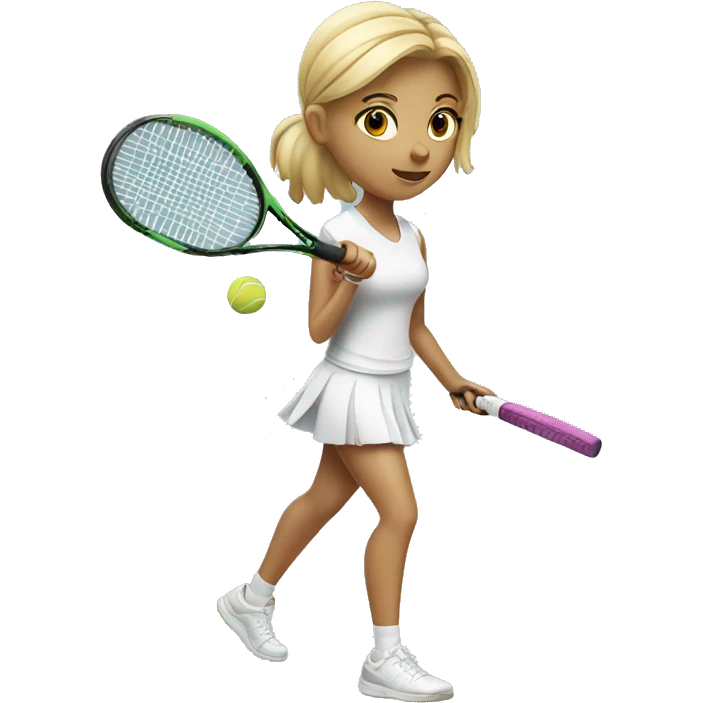 Blonde girl playing tennis  emoji