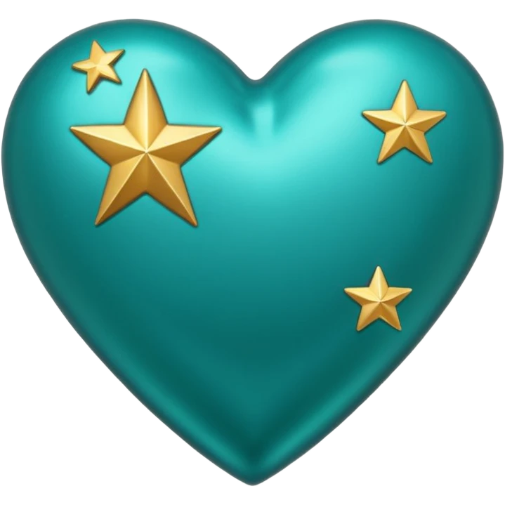 Teal heart with a star and 'you rock'  emoji