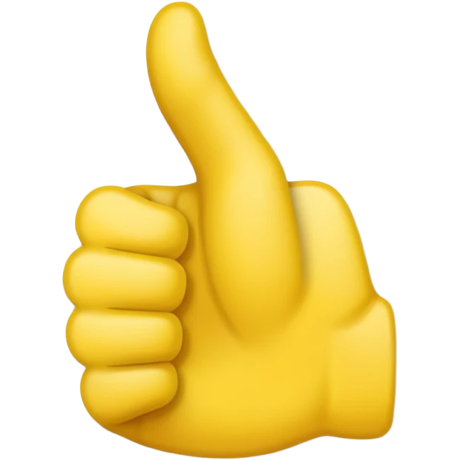 thumbs up emoji outlined in white emoji