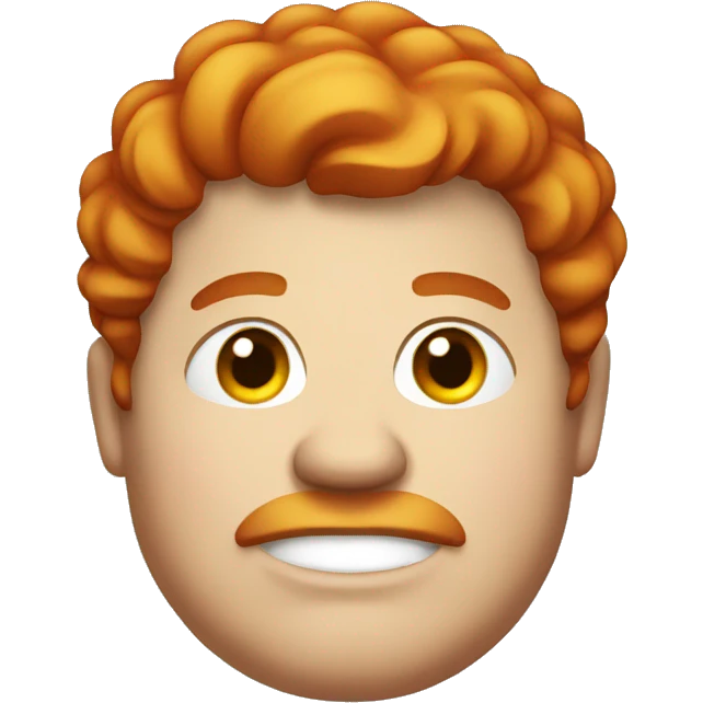 Fat man with red hair emoji
