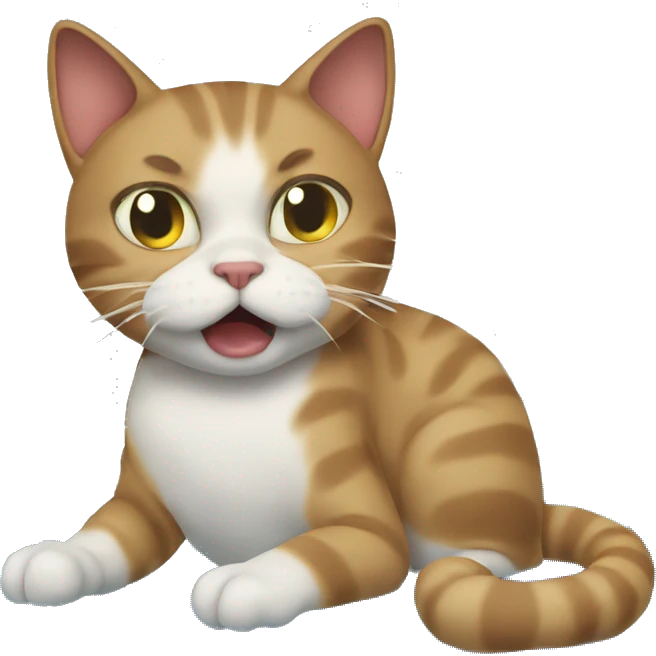 The cat is vomiting emoji