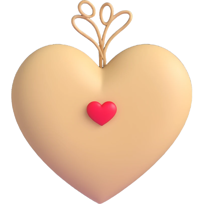 beige heart emoji