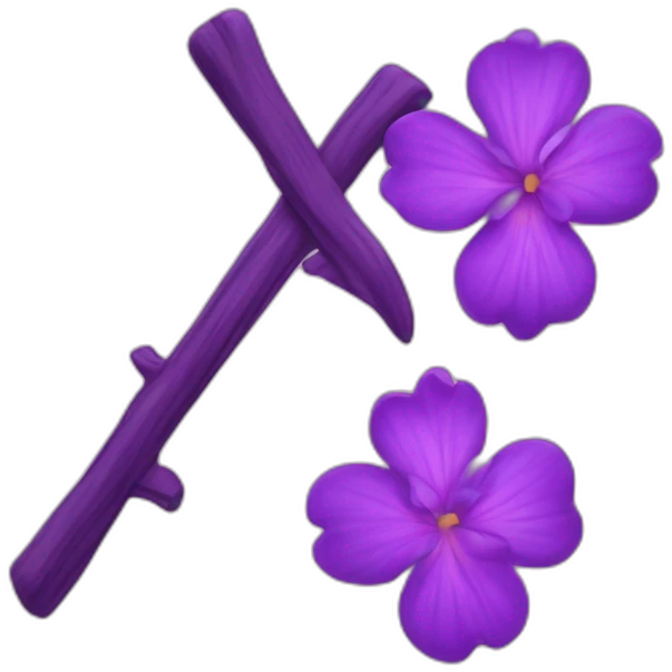 CROIX VIOLETTE ET ROSE  emoji