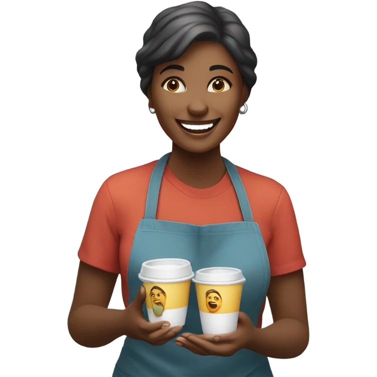 Lady handing out free samples emoji