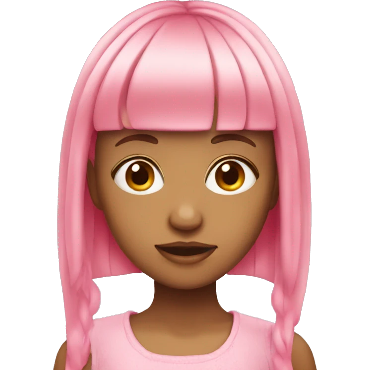 Girl with pink bangs  emoji