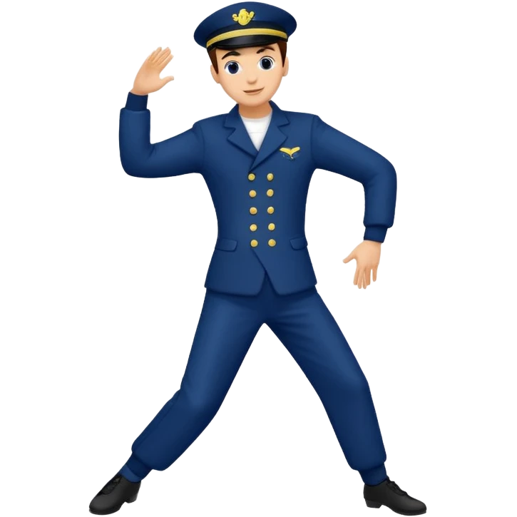 Navy blue dance emoji