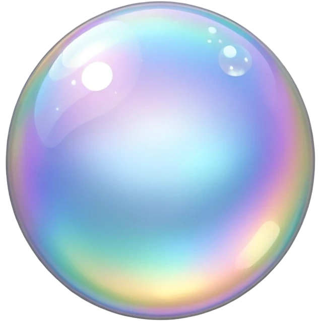 white silver sparkling bubble emoji