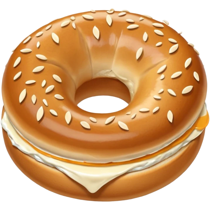 Bagel and cream cheese emoji