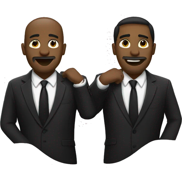Two mans in suits music emoji