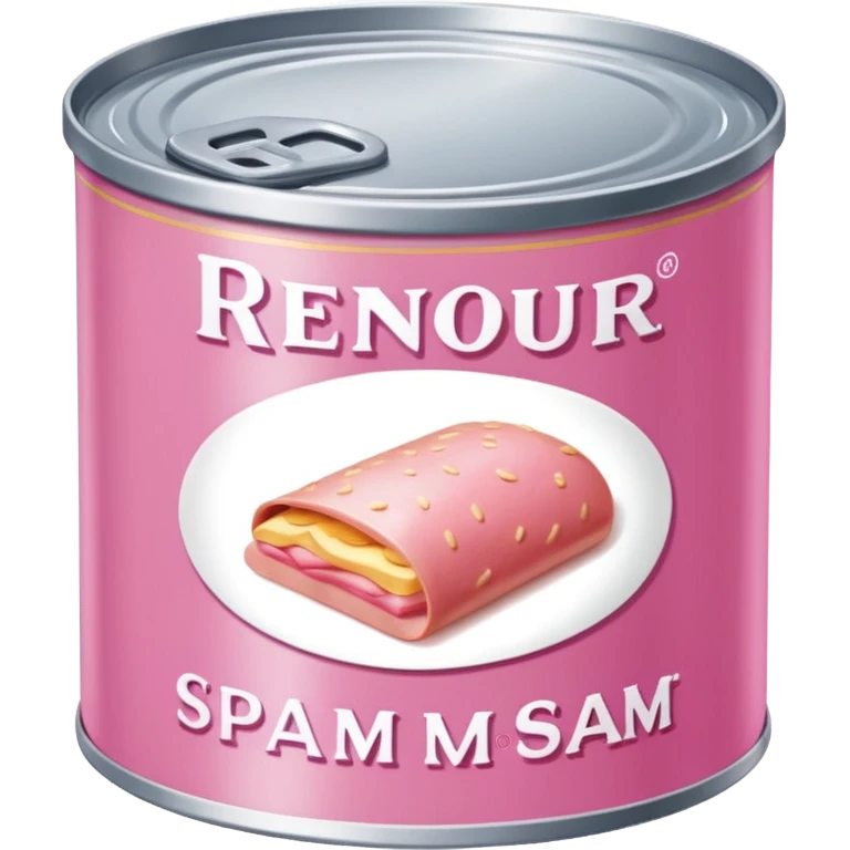 Renoir style pink SPAM art landscape emoji