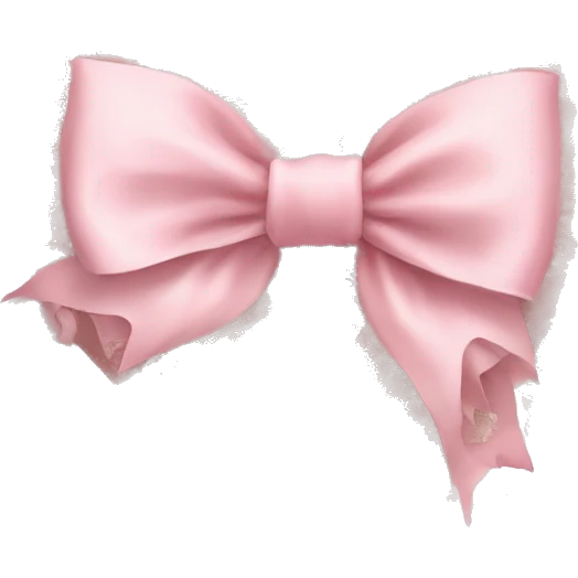 rococo Pastel pink heart with bow with lace and frills  emoji