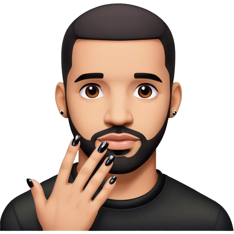 Drake with painted nails  emoji