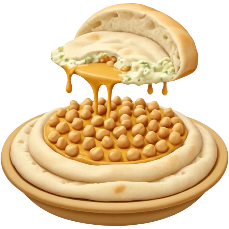 mashed cheakpeas pita emoji
