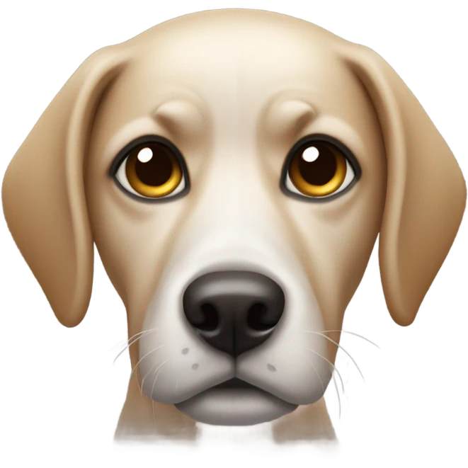 Dog with black eyes emoji