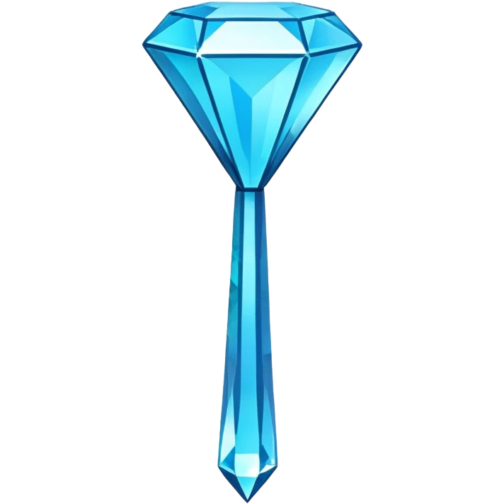 Minecraft diamond hoe front view emoji